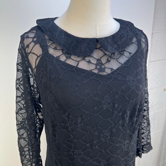 Tripp NYC Skull Lace Dress Black Knee Length Mini - Picture 2 of 11